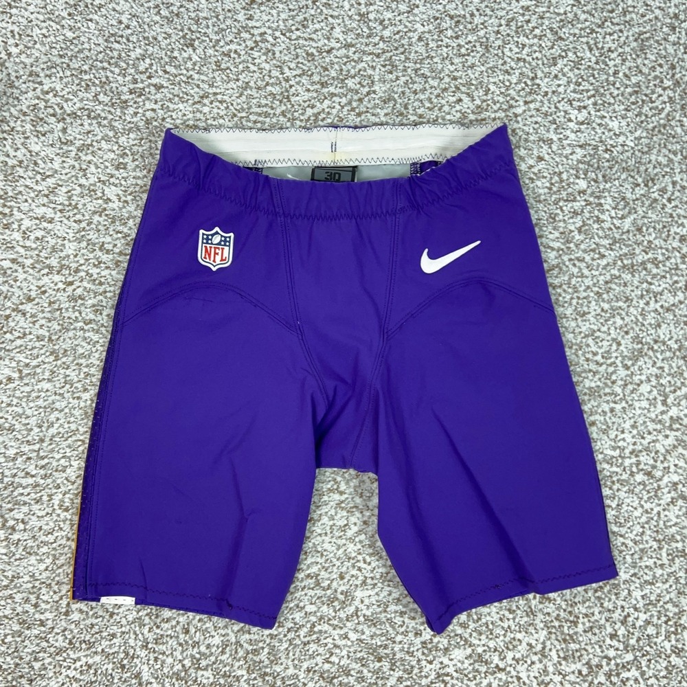Minnesota Vikings Shorts Mens 30 Football Nike Player Game Worn Team‎ Issued